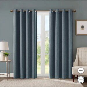 SunSmart Total Blackout Lined Panel Pair with Grommets Blue 52x84